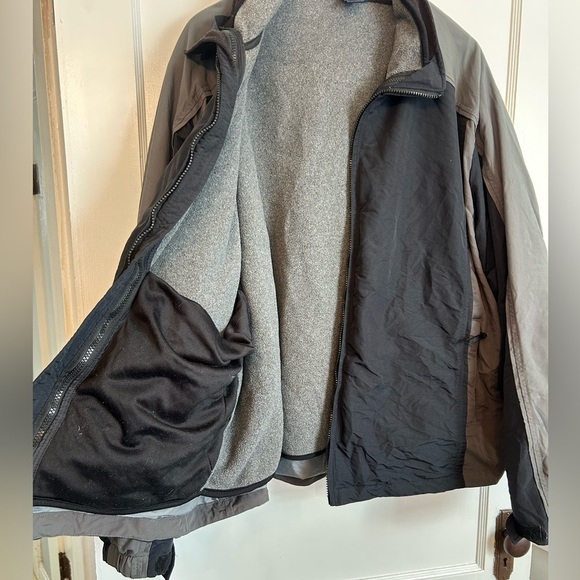 WOOLRICH Men’s 2 in 1 Jacket Removable Fleece Liner Black and Grey Size 2XL - Picture 3 of 10